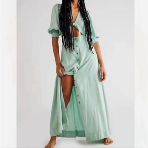 Free People Light Green Maxi Dress